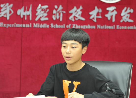 经济技术开发区实验中学七六班就读虽然在新学校仅仅十余天学习时间