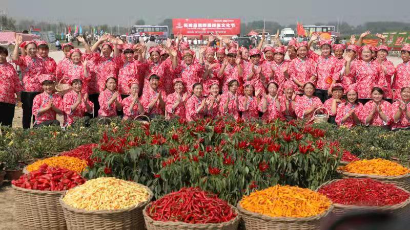 举行了文艺汇演,摘辣椒比赛等系列活动,让农民群众和广大宾客感受到