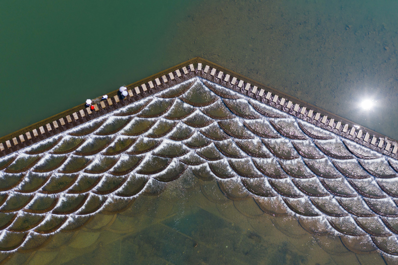市富阳区湖源乡龙鳞坝是位于湖源乡新一村和新绿村之间的一条生态堰坝